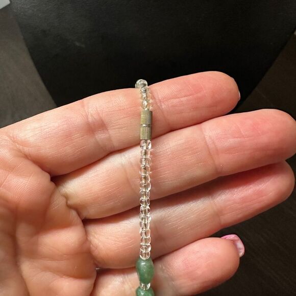 SALE! All nephrite jade and glass seed bead necklace!! - Picture 6 of 8
